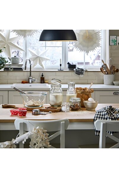 IKEA IKEA KORKEN 1L Glass Bottle-Shaped Jar with Lid – Clear, Airtight Storage Container