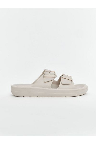 LC Waikiki Papuci pentru fete LCW STEPS bej cu dungi duble