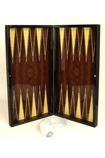 Bıyıklı Tobacco Star Walnut Backgammon - Large Size