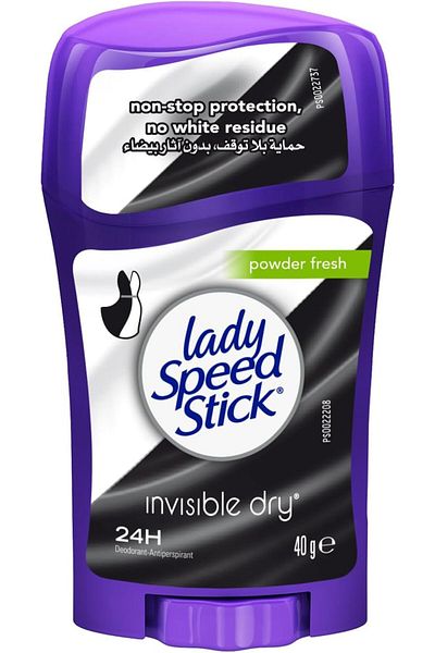 Lady Speed Stick Invisible Dry, Antiperspirant Deodorant, Powder Fresh, 40G
