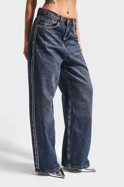 its basic Γυναικείο 2W4-8 Skater Fit Τζιν Τζιν Χαλαρή Εφαρμογή