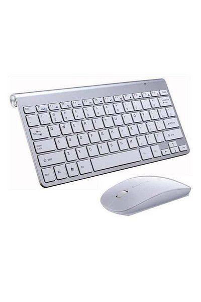 Generic Comaie 2.4G Textured Ultra Thin Wireless Keyboard Mouse Combo For Apple Mac Silver