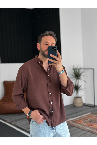 BYBASICMAN Brown Basic Shirt G-5138