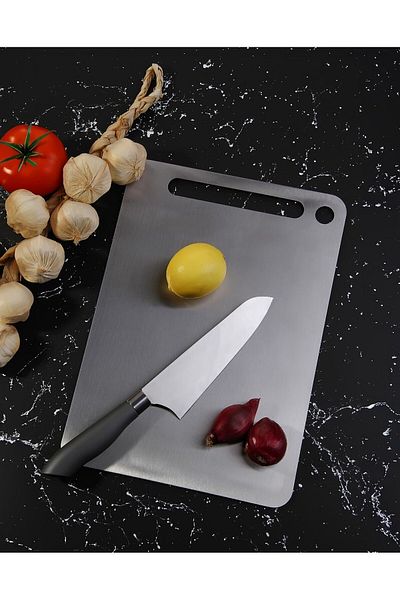 Elista Stainless Steel Silicone Cutting Board Lux 34X24 cm