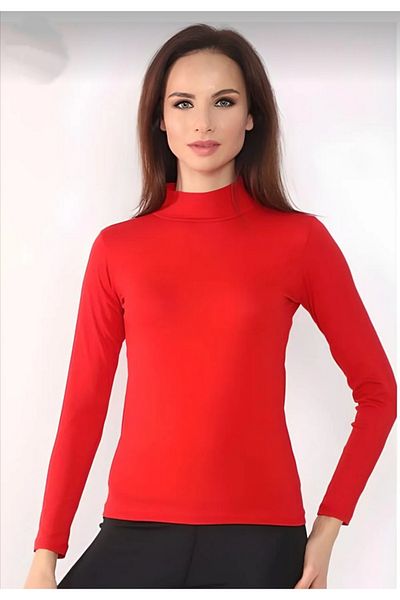 SUN STYLE Long Sleeve Half Turtleneck Badi Bodysuit