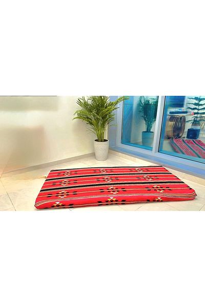 Comfy Luxurious Orthomedical Arabic Fabric Flat Mattress 190x90x10 Cms Red