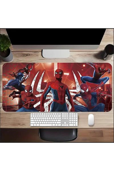 sgeteknoloji 70X30 cm Spiderman Themed Non-Slip Base Speed Surface Gamer Mouse Pad Gaming