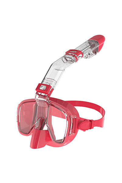 Choice مجموعة قناع سباحة للأطفال بنصف وجه للغطس تحت الماء وردي/كبير جدًا، قنا...