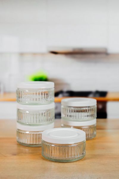ZURİ DESİGN 6-Piece Airtight Glass Breakfast Set - 140 Cc |   Leakproof Storage Container with White Lid