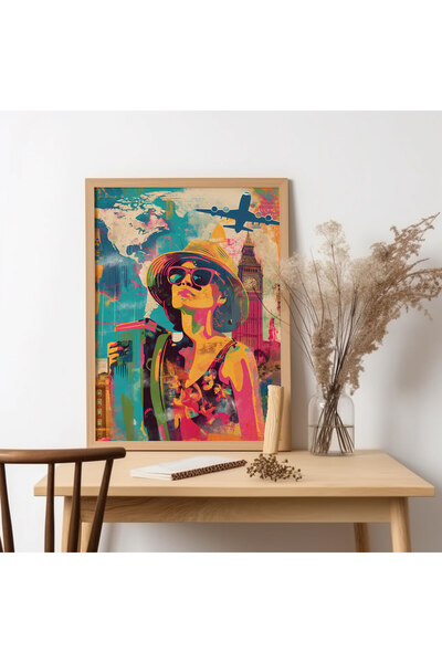 UNT Pictură Pop Art Londra cu rama din lemn