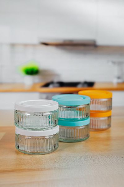 ZURİ DESİGN 6-Piece Airtight Glass Breakfast Set - 140 Cc |   Mixed Lid, Leakproof Storage Container