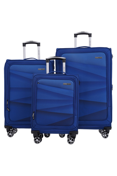 PARAJOHN Shadow 3 Pieces Set 8 Wheels Soft Luggage - Navy