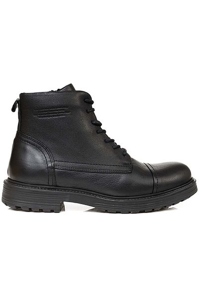 Greyder Ανδρικές μαύρες μπότες casual από γνήσιο δέρμα 3K1YB16180
