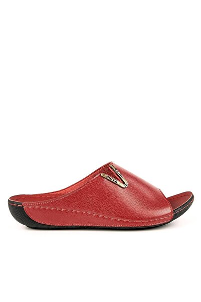 Muya Γυναικείες παντόφλες Dort Four Seasons Ανατομική Σόλα Κόκκινη A3871042