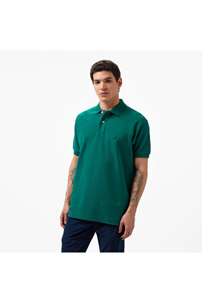Nautica Erkek Yeşil Classic Fit Kısa Kollu Polo Yaka T-Shirt