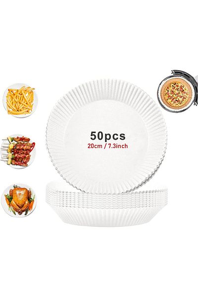 MIBRU Air fryer paper food plate liner white