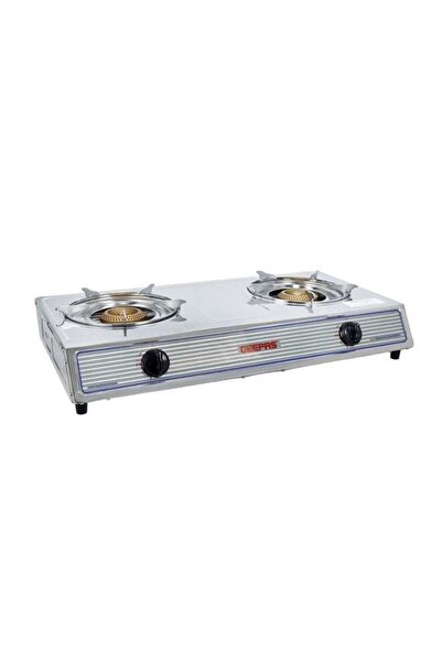 Geepas 2-Burner Gas Stove with Auto Ignition Stainless Steel Body | Model No ...