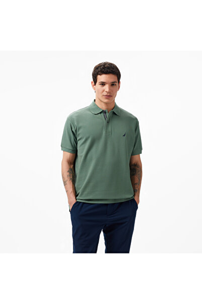 Nautica Erkek Yeşil Classic Fit Kısa Kollu Polo Yaka T-Shirt