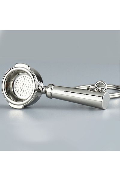 MIBRU Coffee keychain naked portafilter silver