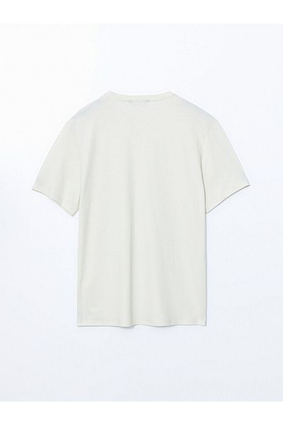 LC Waikiki New Season Crew Neck Κοντό μανίκι εμπριμέ χτενισμένο βαμβακερό ανδρικό Tisort - S5K463Z8