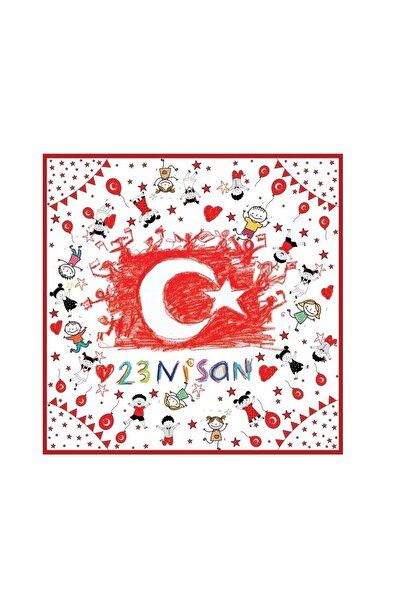We Concept ATATÜRK 23 NISAN TÜRK BAYRAĞI Çocuk Desenli Bandana / Fular