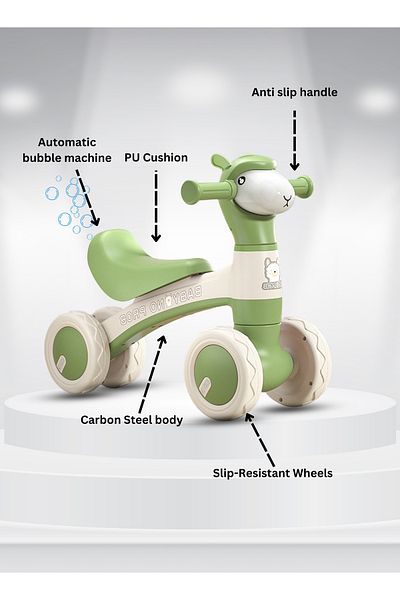 MG Kids Balance Bike Toddler Bike & Baby Walker, Ride On Toys, No Pedals, Music & Lights, For 1-3 Year