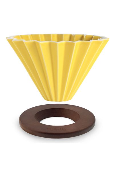 MIBRU Coffee ceramic dripper v02 zigzag yellow