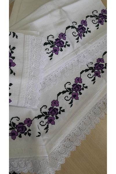 Papatyam 1 Etak(200X100) 2 Pillows(45X75) Hand Lace/Vintage/Dowry