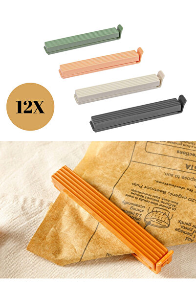 MappleHome 12'li Pratik Poşet Klipsi Renkli Pratik Poşet Ağzı Kapatıcı