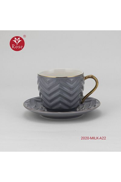 Rose CR-2020-12-Piece Porcelain Cup Set