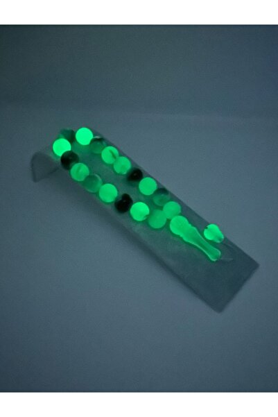 Han Ticarethane Πράσινο λαμπερό μαύρο χρώμα Cat's Eye Prayer Beads στο σκοτάδι