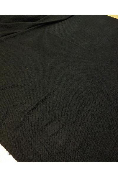 Kumaş Parça Πλεκτό ανάγλυφο σε μαύρο χρώμα (Πλάτος 120 cm x Μήκος 285 cm)