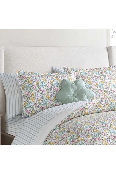 Orange Bed & Bath Dist Floral | طقم لحاف مفرد 8 قطع