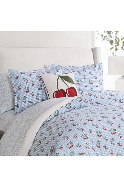 Orange Bed & Bath Cherries | طقم لحاف مفرد 8 قطع