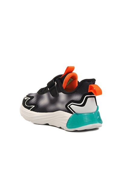 pepino Black Orange Velcro Girls' Sports Shoes 1977 P