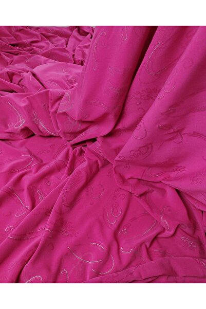 Kumaş Parça Цукрово-рожевий джерсі з ламе-позолотою (ширина 150 см x довжина ...