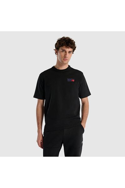 New Balance Ανδρικό μαύρο μπλουζάκι Lifestyle Mnt3434-bk