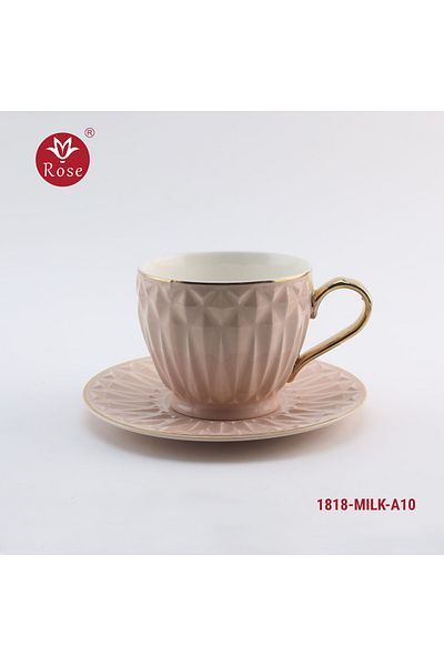 Rose CR-1818-12-Piece Porcelain Cup Set