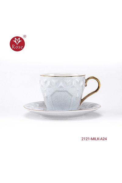 Rose CR-2121-12-Piece Porcelain Cup Set