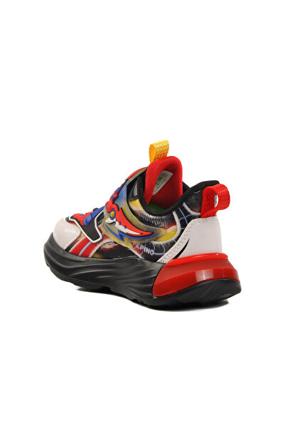 pepino Black Red Velcro Unisex Kids Sneakers 1943 P