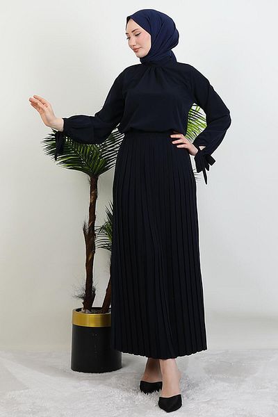 GİYZAMİLA Sare Hijab Suit Dark Navy Blue