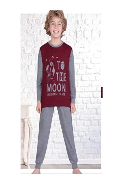 Ersoy Set de pijamale cu mâneci lungi pentru băieți de 7-8 ani