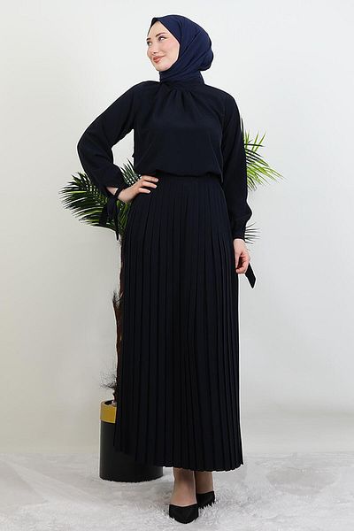 GİYZAMİLA Sare Hijab Suit Dark Navy Blue
