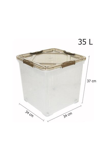 Generic 35L Multipurpose Plastic Storage Box with Wheels
