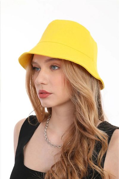 Ritagarcia Women's Fisherman Yellow Bucket Hat