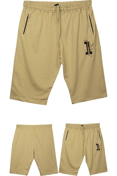 marufshop Pine1 Written Combed Cotton Capri Suitable for Men's Large Sizes between 110 - 150 Kilograms