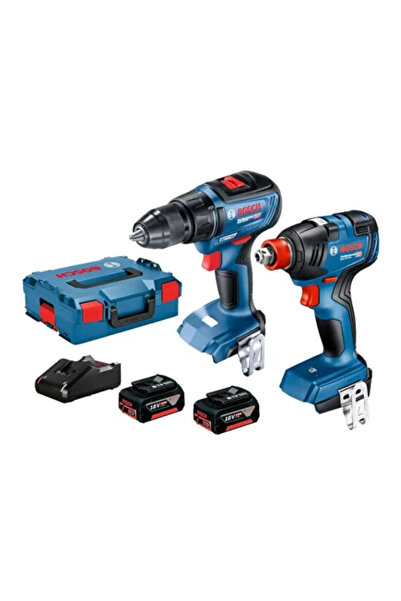 Bosch Gsr 18v-50 Akülü Vidalama Gdx 18v-200 Akülü Somun Sıkma 2x 5.0ah Akü