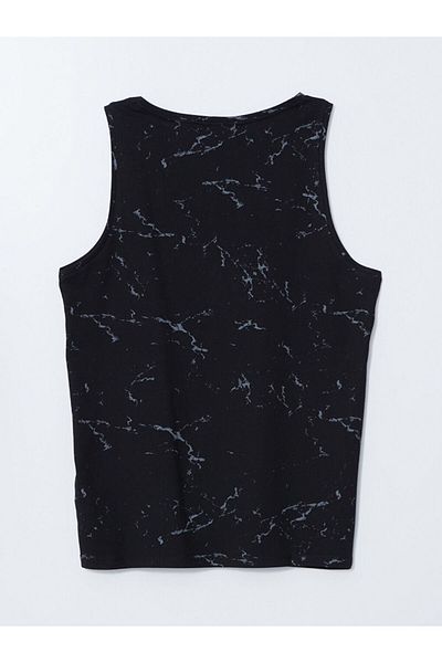 LC Waikiki Xside Black Crew Neck Printed Men's Sleeveless T-Shirt