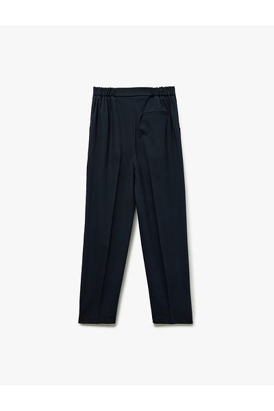 Koton Pantaloni din țesătură plisată cu talie elastică cu picioare drepte de sezon nou