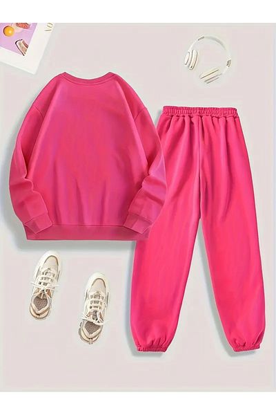 BRLKN Unisex Crew Neck Tracksuit Set 3 Thread Cotton New Season